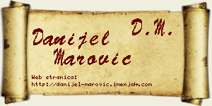 Danijel Marović vizit kartica